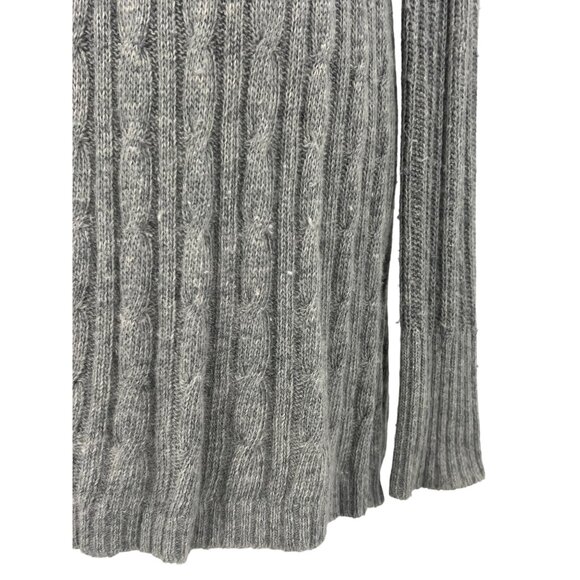 Vintage Y2K Like Love Gray Plunging V-Neck Lux Angora Cardigan Sweater Knit S/M - Picture 4 of 10